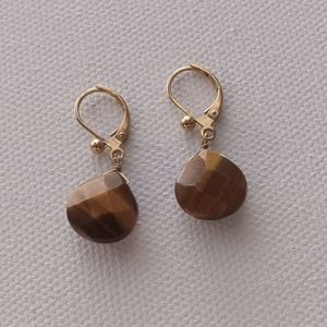 Tigers eye drop earrings